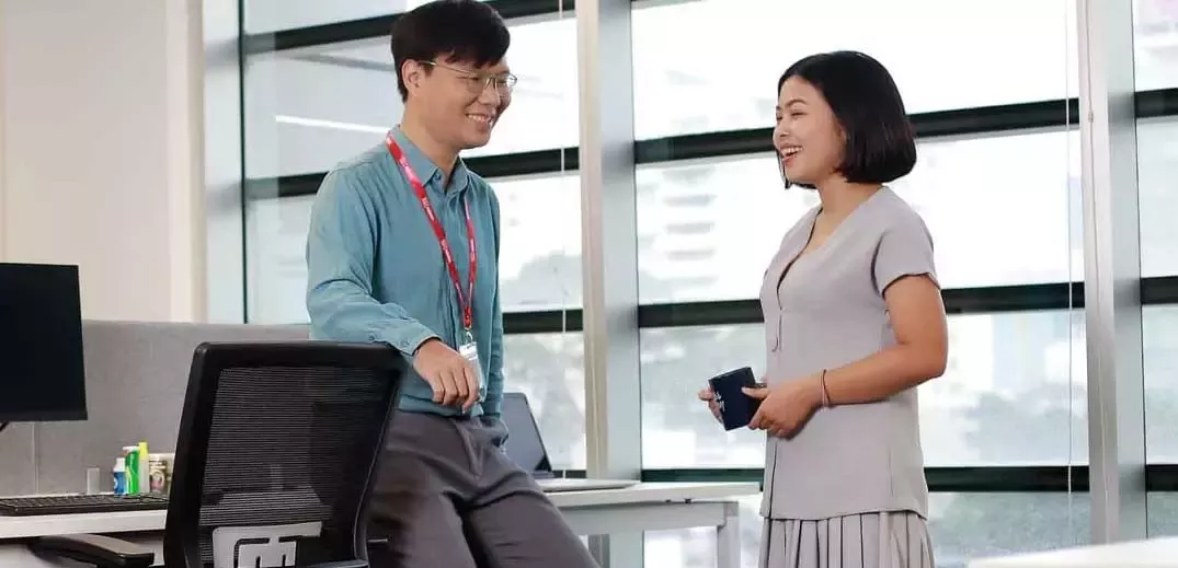 employees at the office